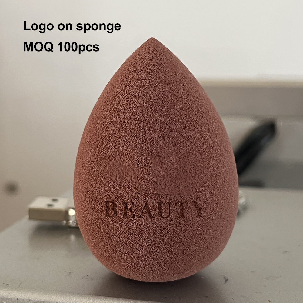 MOQ 100pcs Free Cost Custom Logo Latex-free Cosmetic Makeup Sponge Blender 50% Bigger Wet Washable Multi-color Options