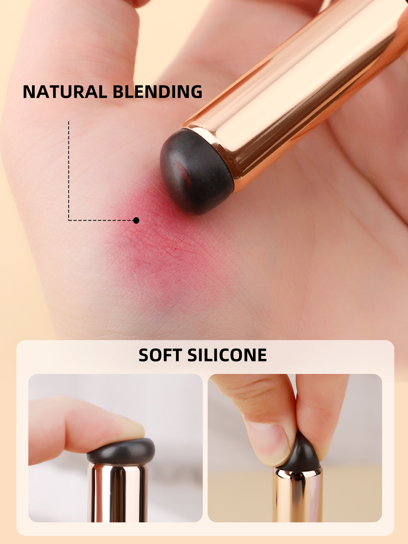 Professional Luxury New Silicone Makeup Lip Brush Lip Gloss Lip Mask Lipstick Concealer Applicator Makeup Brush With Cap