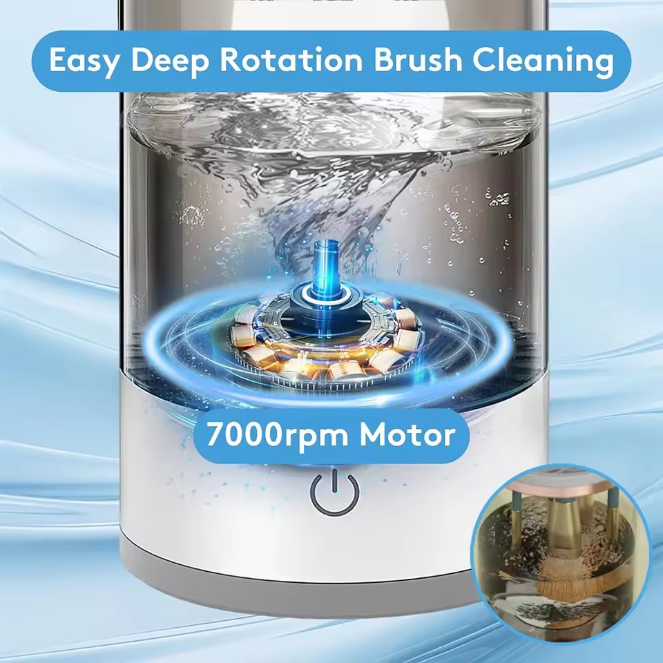 Rechargeable Portable Automatic Cosmetic Brushes Cleaner Spinner Washing Machine Dryer Electric Makeup Brush Cleaner Machine