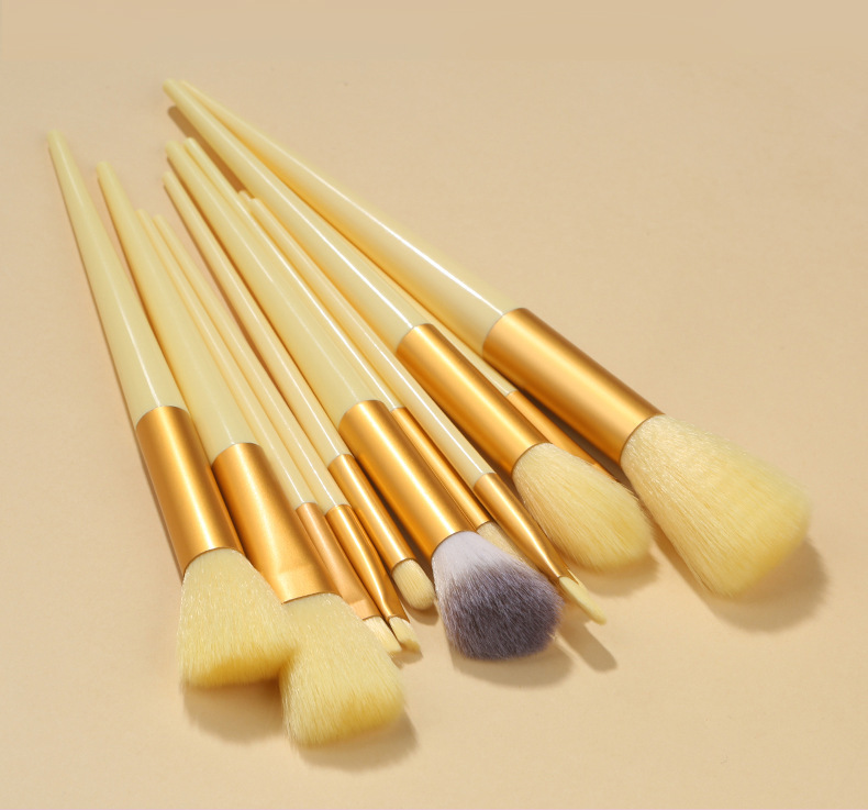 13pcs Super Soft Blush Eyeshadow Cosmetic Brush Foundation Women Flat Shape Soft Makeup Tools Bag Powder Eye Makeup Brushes Set