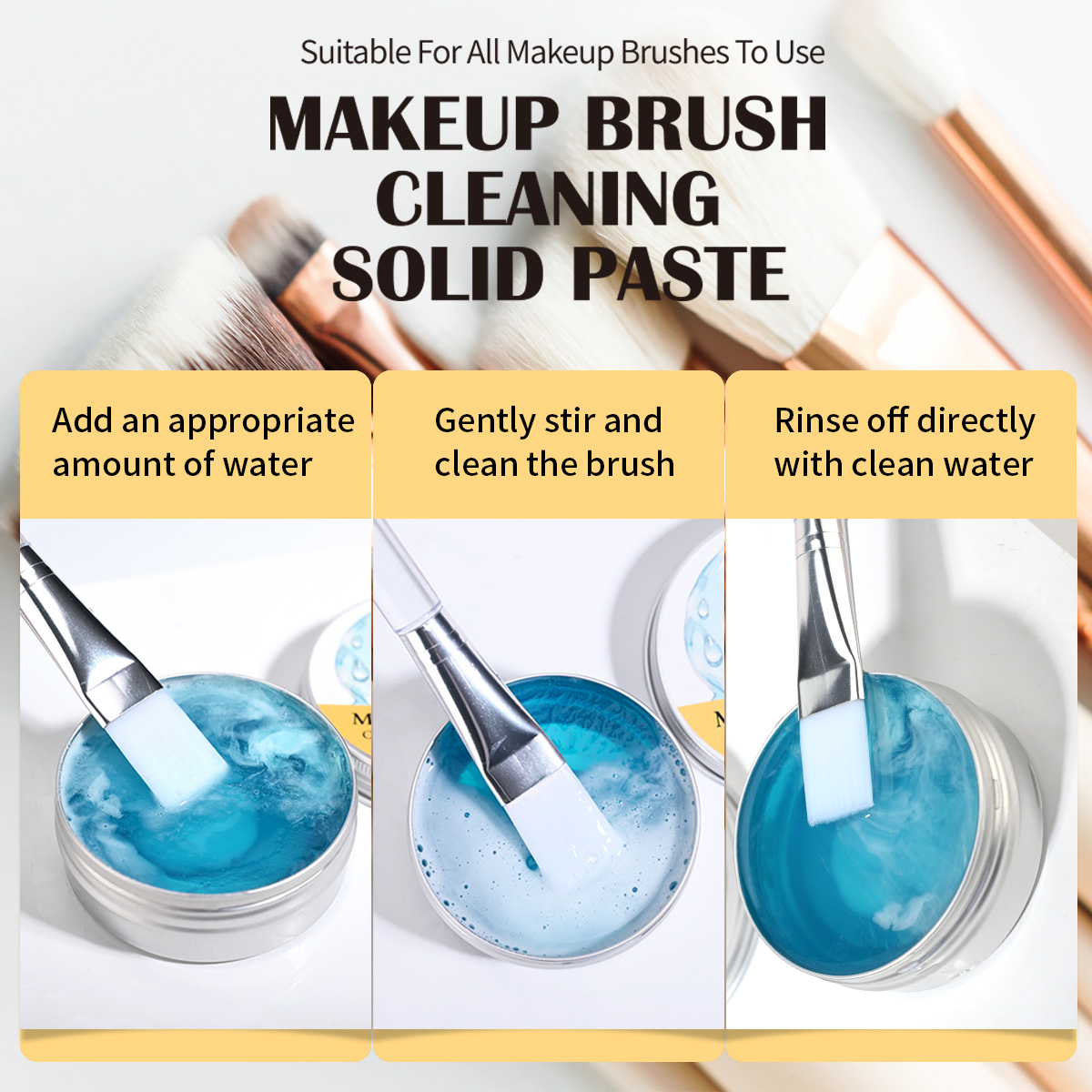 60g Hot Solid Makeup Brush Cleaner Soap Private Label Makeup Brushes Shampoo Makeup Sponge Brush Washing