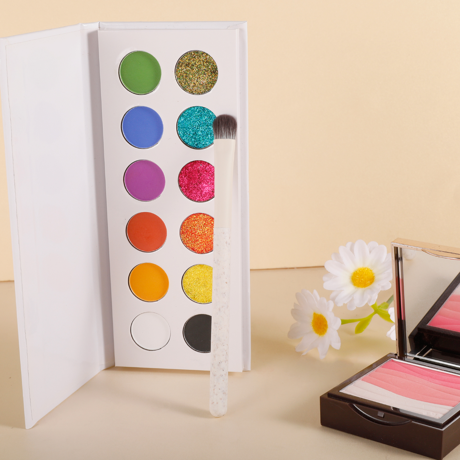 Eco-friendly Single Eye Brush Wheat Straw Handle Custom Logo Professional Concealer Eyeshadow Brush Makeup Brush With Case