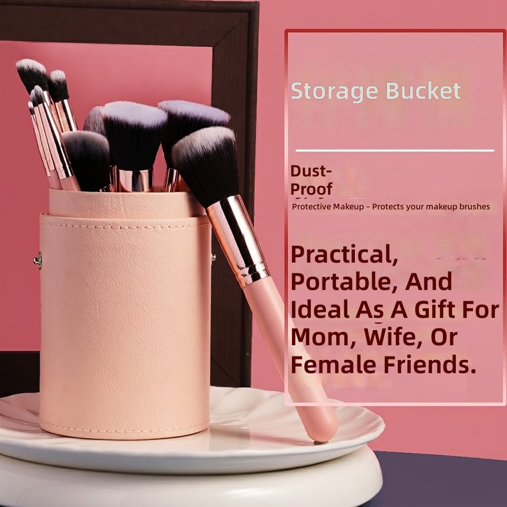 16 Piece Pink Makeup Brush Set Wooden Handle Synthetic Bristles Professional Face Makeup Kit for Foundation Blush Eyeshadow