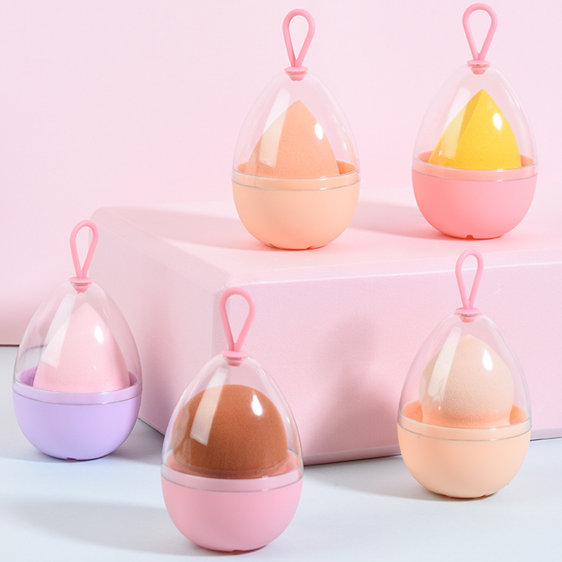 Washable Light Pink Soft Water Drop Bevel Makeup Puff Shaped Latex Free Makeup Sponge Beauty Egg Blender Wet And Dry