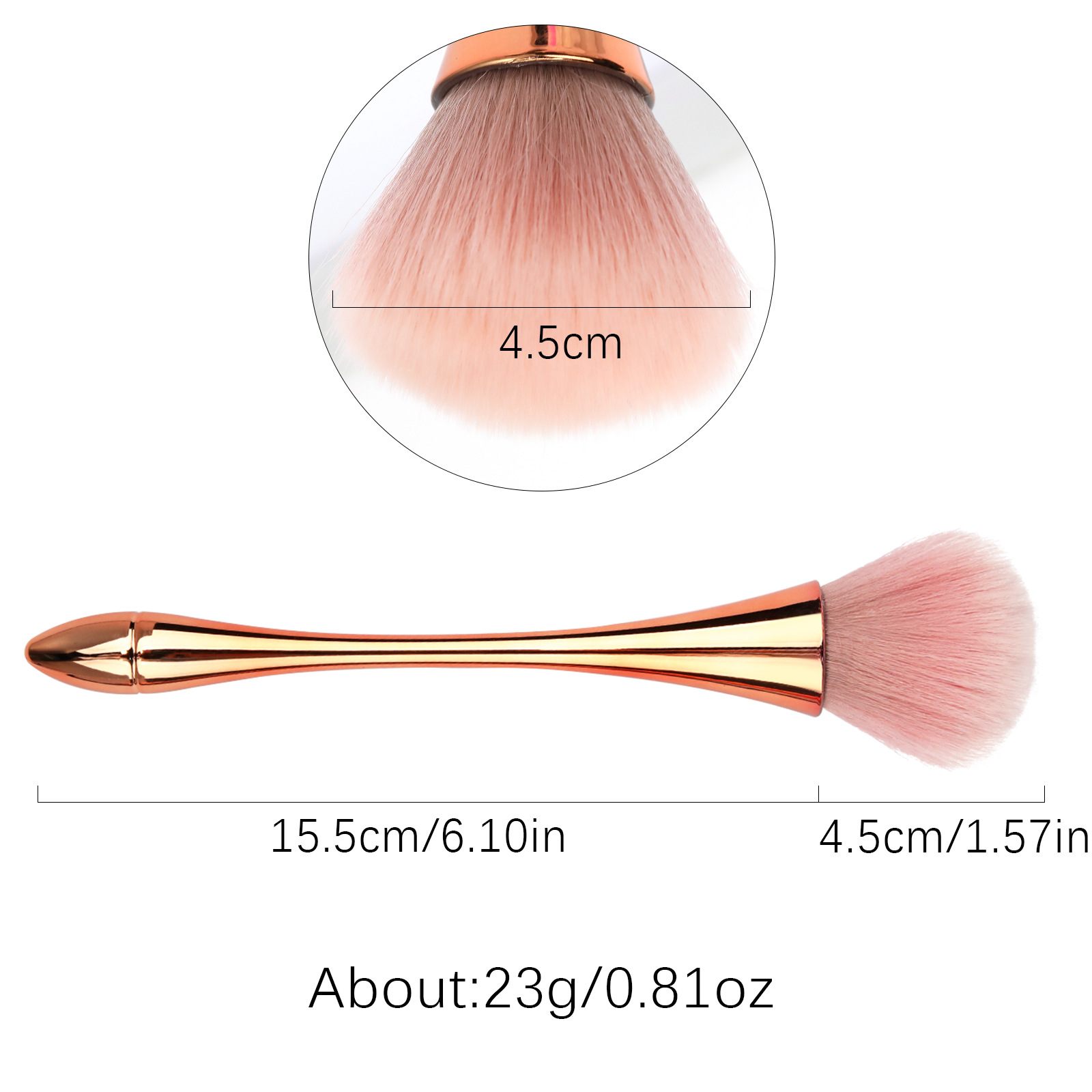 Slim Waist Nail Art Dust Brush Blusher Compatible Makeup Brush Internet Celebrity Loose Powder Brush