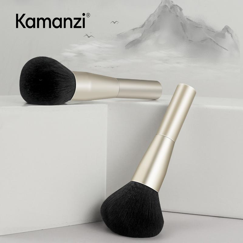 Professional Single Synthetic Fibre Foundation Powder Brush with Wood Handle Cosmetology Makeup Brush for Face