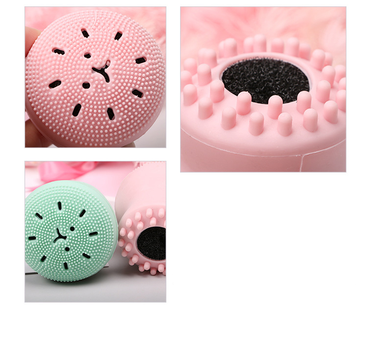 Facial Cleansing Brush Jellyfish Exfoliating Silicone Face Brush Facial Scrubber Spin Cleanser Massage Baby Shampoo Brush