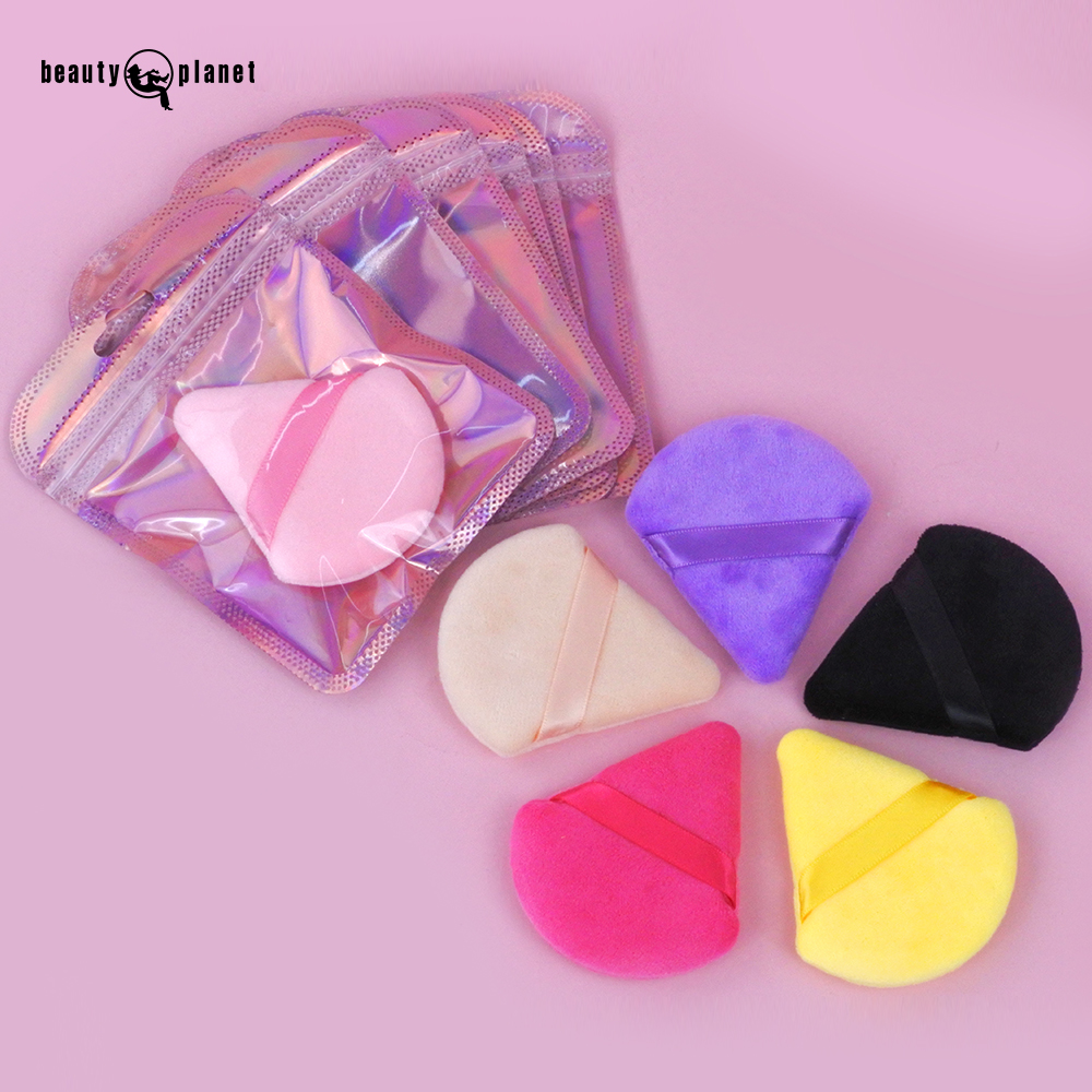 Beauty Planet Wholesale Makeup Sponge Powder Puffs Mini Beauty Powder Facial Triangle Pink Black Beauty Sponge Custom With Bag