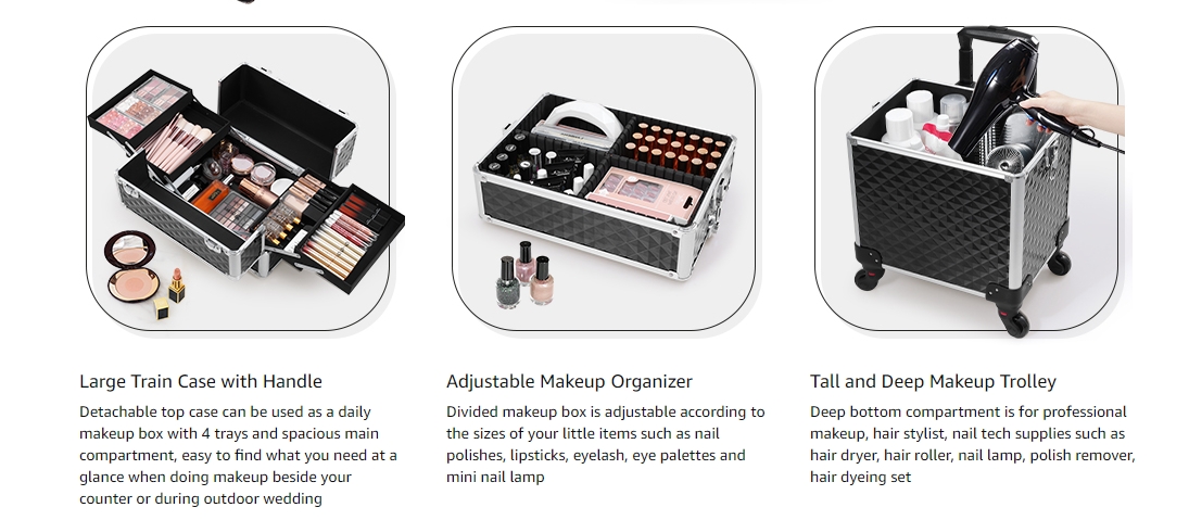 Makeup Rolling Case Display 4