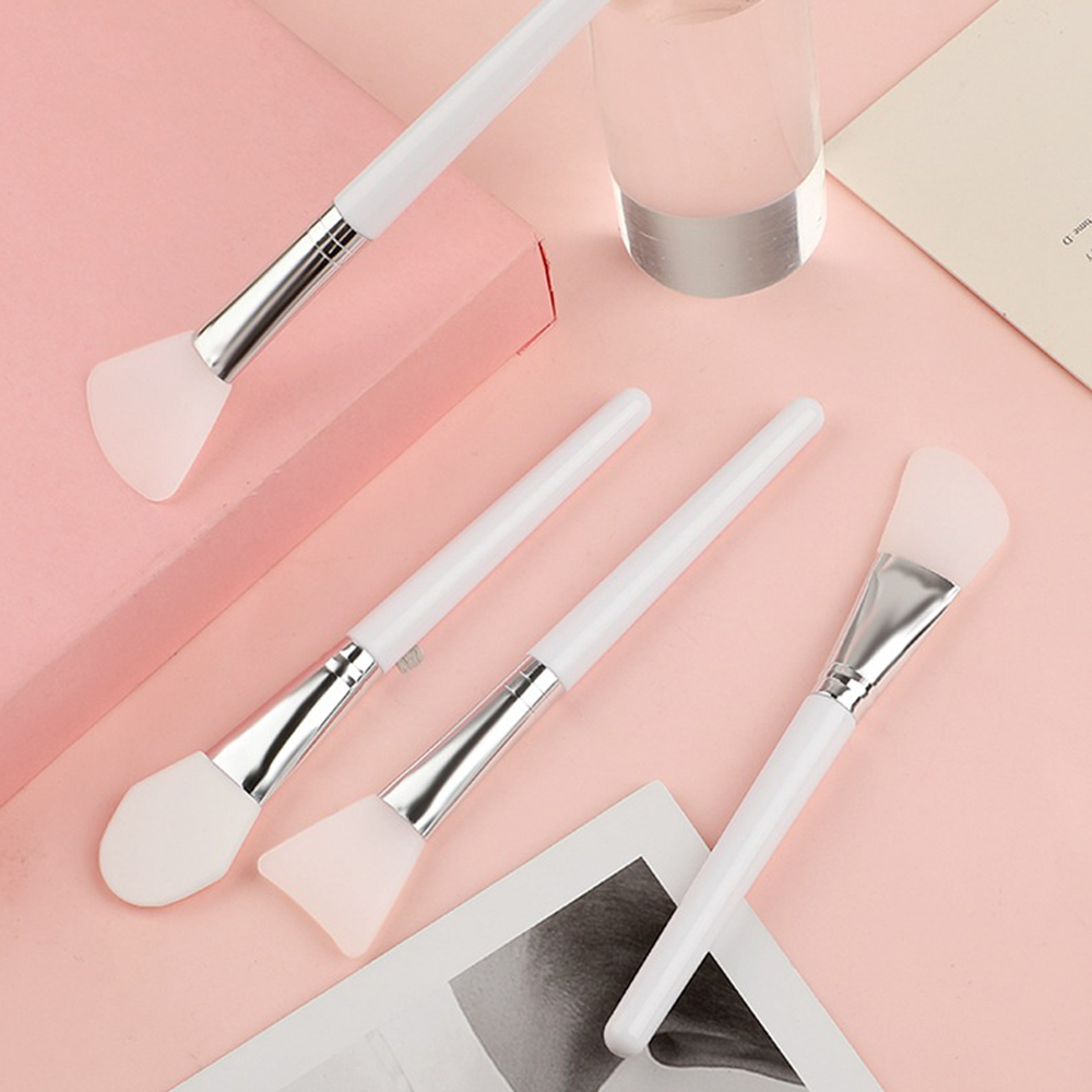 Wholesale Custom Logo Single Pack White DIY Mini Face Clay Silicone Mask Brush Private Label Makeup Tools