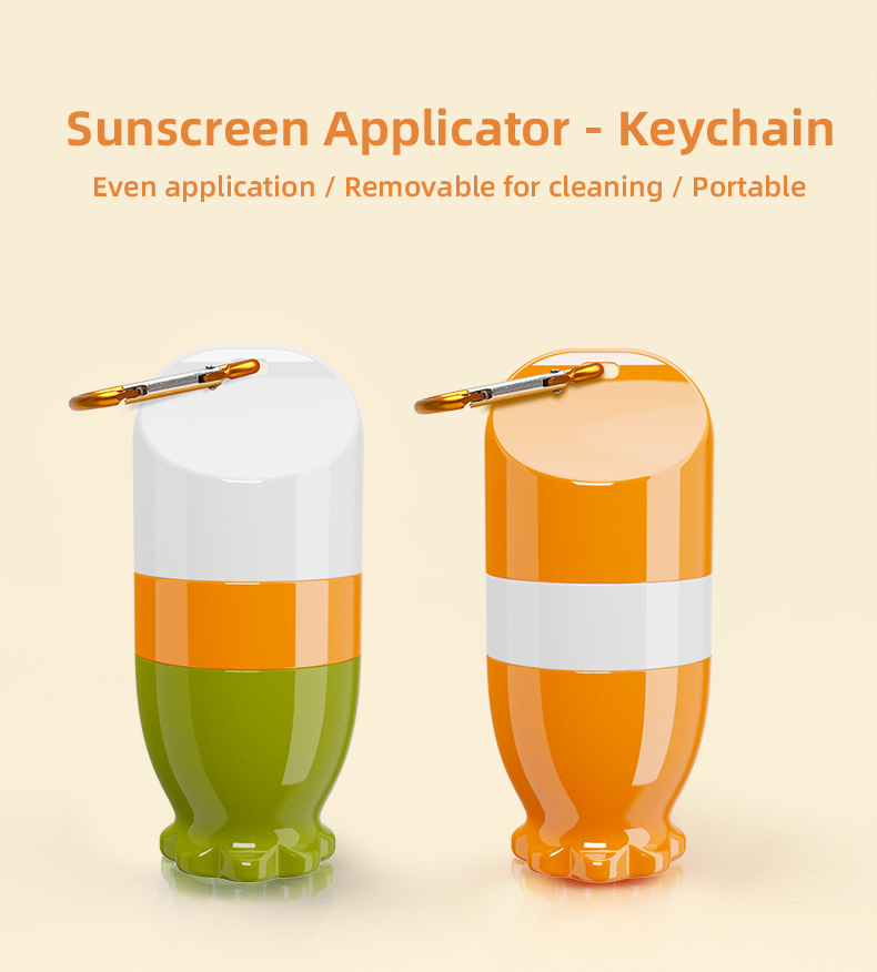 Quick-Apply Beach Sunscreen Tool Portable Mountaineering Buckle Fillable Replaceable Sponge Sunscreen Applicator