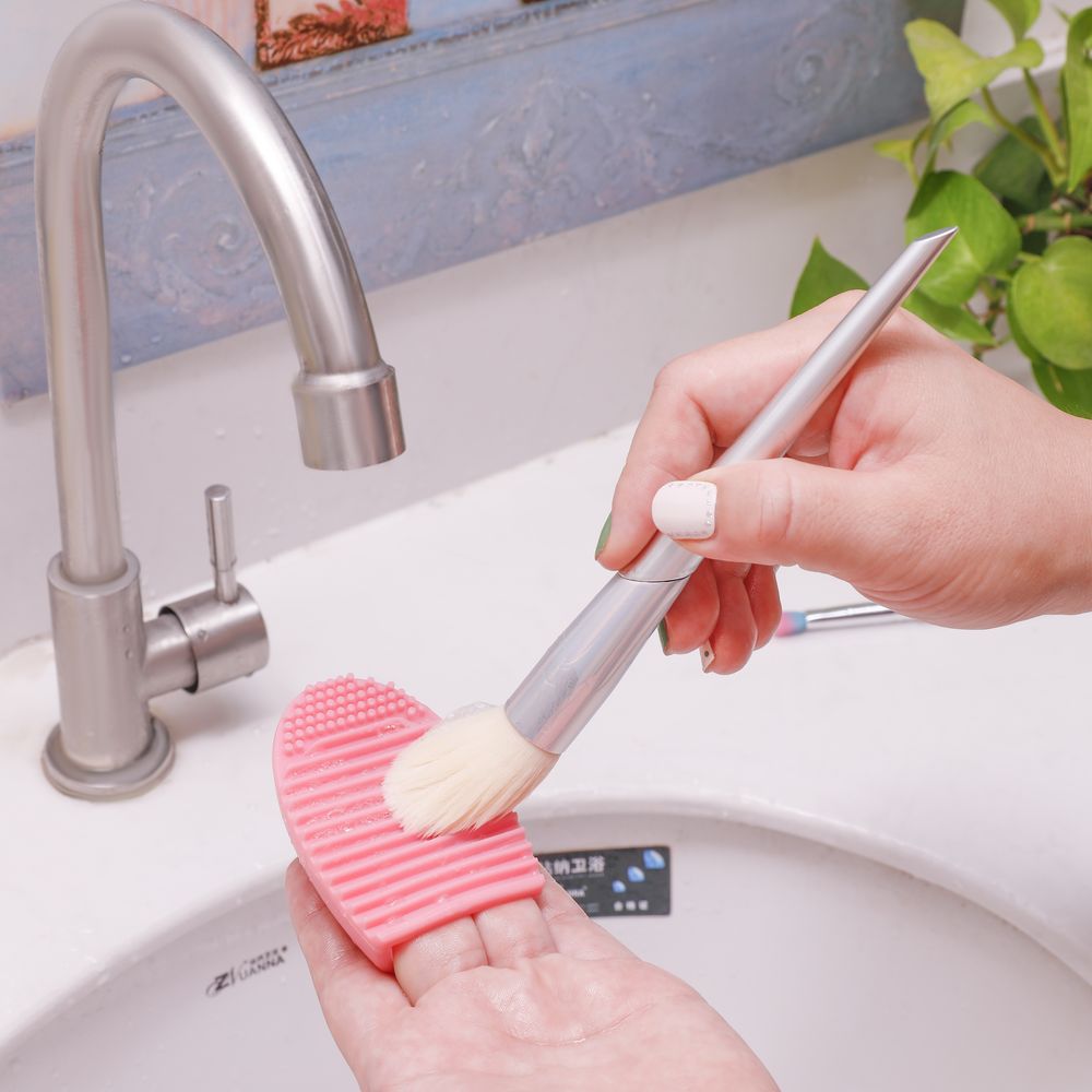 Factory Oem Custom Color High Quality Big Silicone Cleaner Makeup Brush Cleaner Silicone Cleaning Mat Pad
