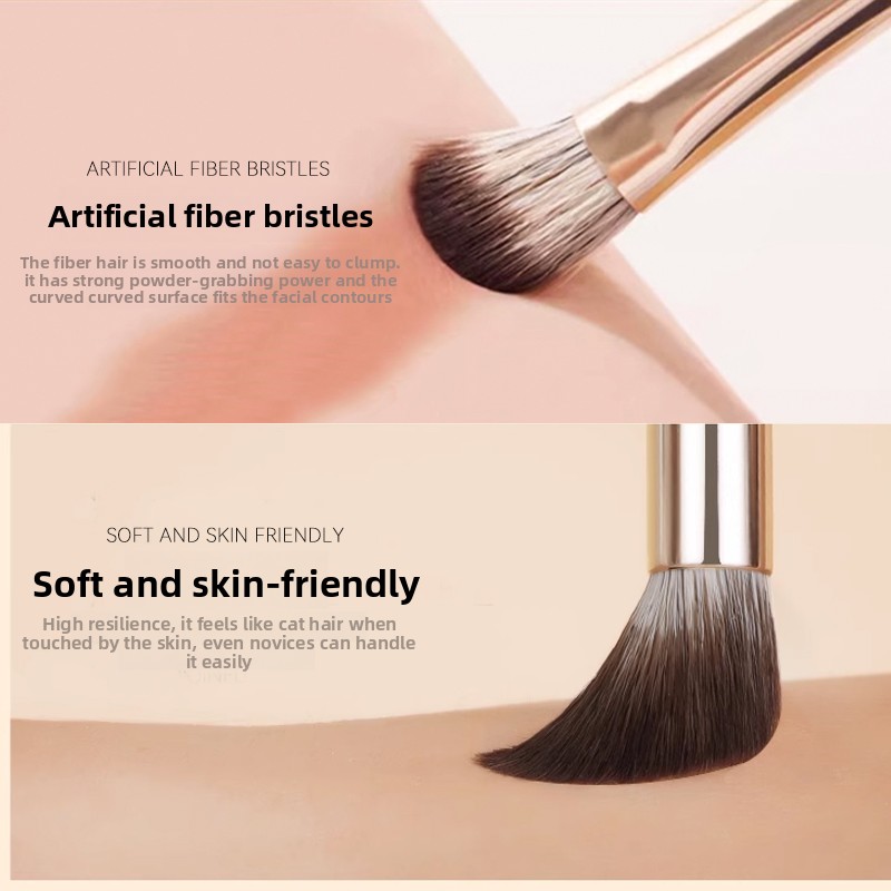 13pcs Beginners Soft Synthetic Hair Bristle Eyeshadow Brush Set Includes Eyeliner Nose Shadow Dotting Detail for Face Lip Gloss
