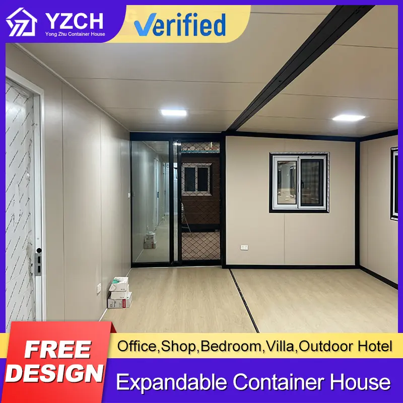 OEM 30ft Expandable Container House - Woodgrain Finish, Single/Double Door Options with Security Mesh Manufacturer, Companies