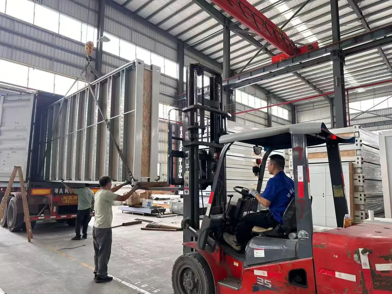 House Modular Building container house factory interior – production line and assembly area