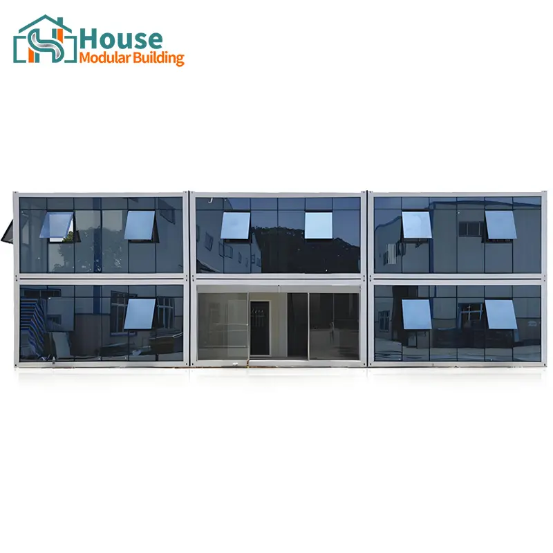 OEM Six-Unit Container Office with Simple Glass Curtain Walls Factories, Company