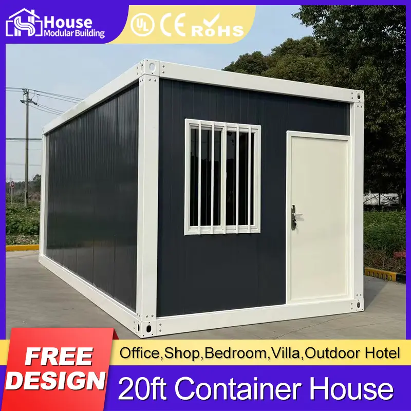 OEM 20ft Black & White Quick-Assemble Container House | Dual-Color Prefab Unit Supplier, Companies