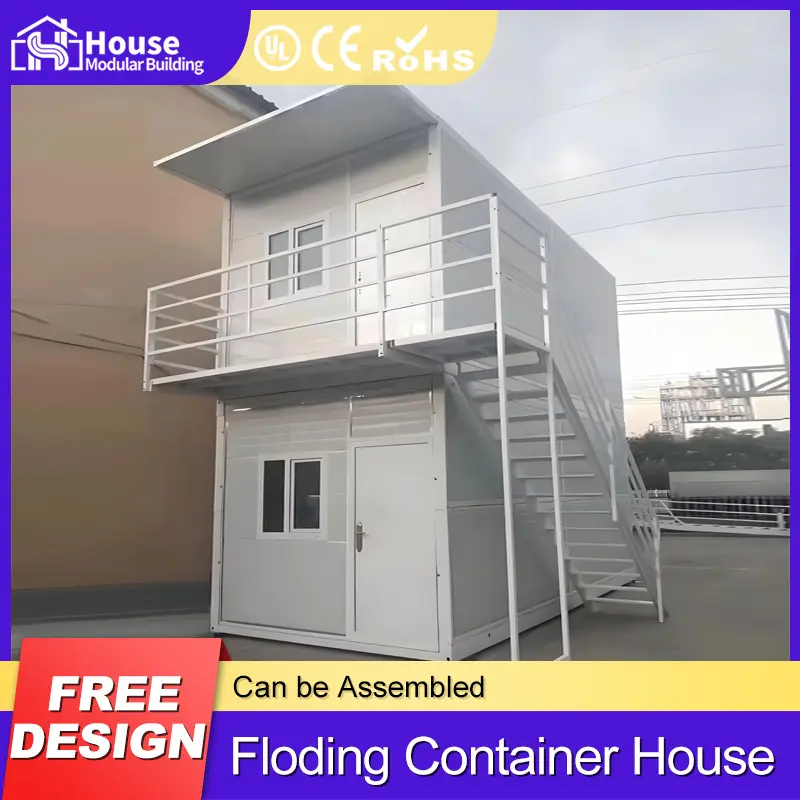 Wholesale 20ft two-story X-type foldable container house with integrated stair Supplier, Suppliers