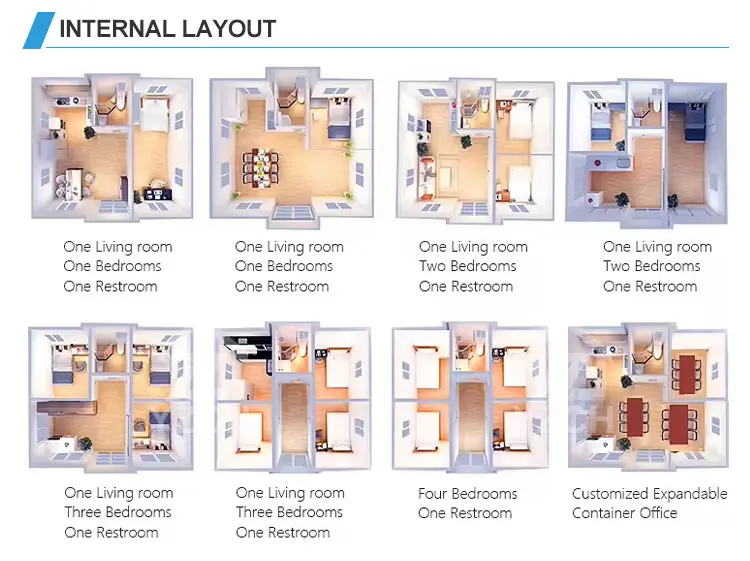 Expandable folding container house perspective
