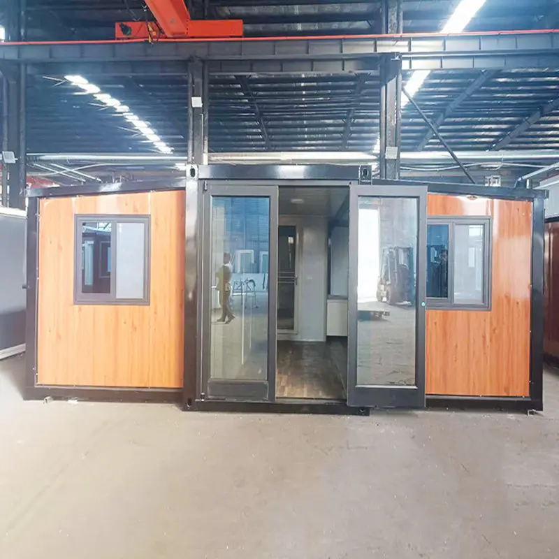 Custom Brown expandable container house with 2-bedroom-1-living-room layout Manufacturer, Supplier
