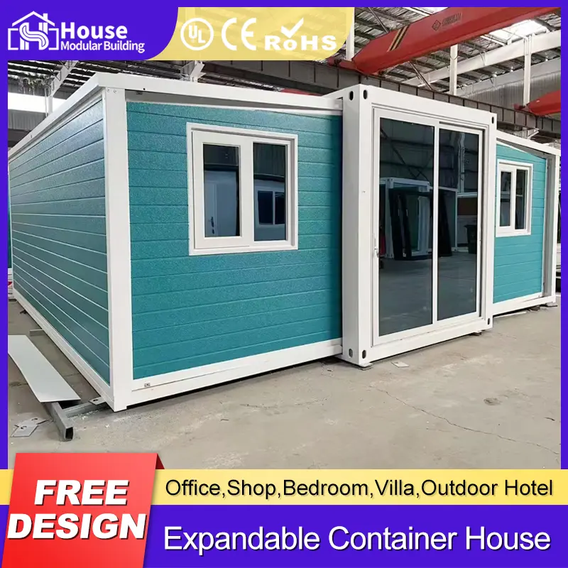Custom 20ft Expandable Container House - Blue Exterior & Spacious Design Manufacturer, Factories
