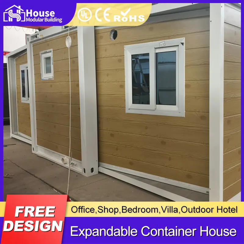 OEM Prefab 20ft Expandable Container - Elegant White Woodgrain Design Manufacturer, Manufacturers