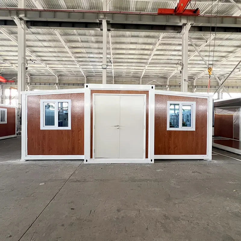 Custom 20ft Expandable Container House - Woodgrain Finish, Single/Double Door Options & Dual-Side Expansion Suppliers, Company