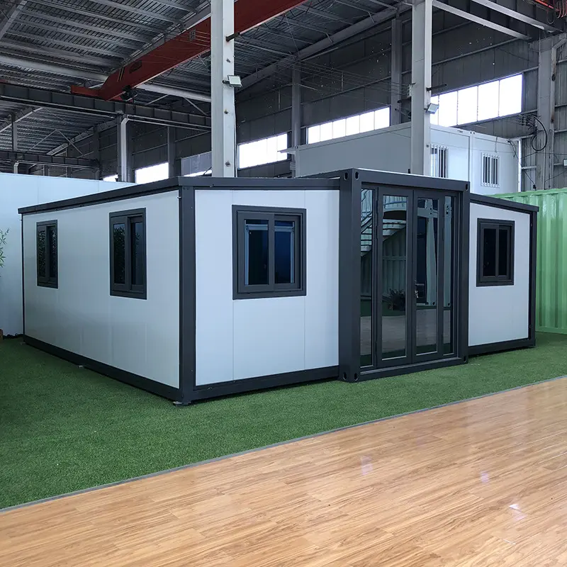 Custom 20ft white expandable container house with 2-bedroom-1-living-room layout Companies, Distributor