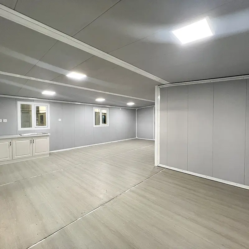 OEM 40ft light gray expandable container house with 3-bedroom-1-living-room layout Manufacturers, Supplier