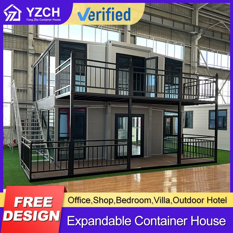 Custom 20ft Two-Story Expandable Container House with Rooftop Terrace Manufacturers, Factories