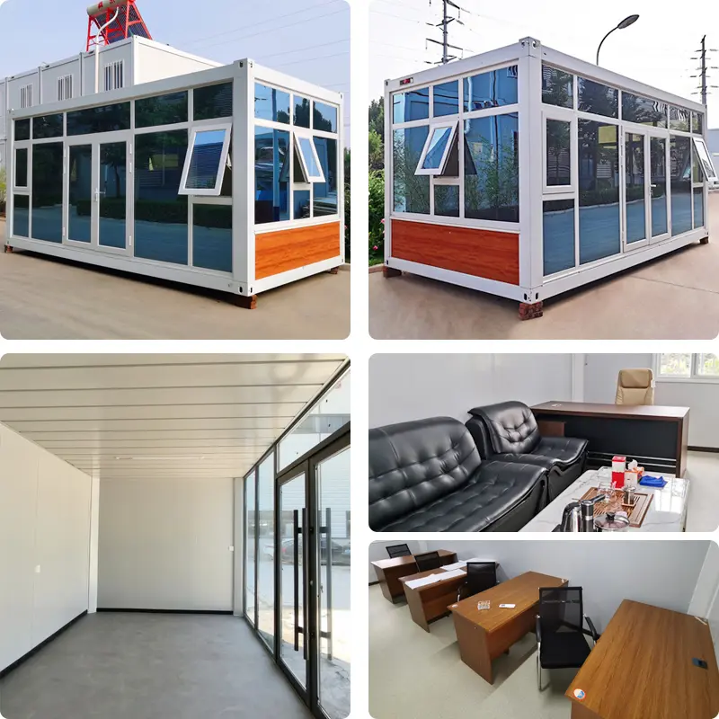 Wholesale Made From Steel and Sandwich Panel Customized Flat Pack House Modular Prefab House Construction Site Camp Garden House Factory, Companies