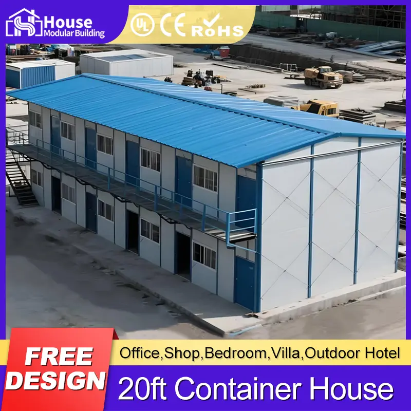 Wholesale Two-story blue K-shaped prefabricated house Manufacturer, Suppliers