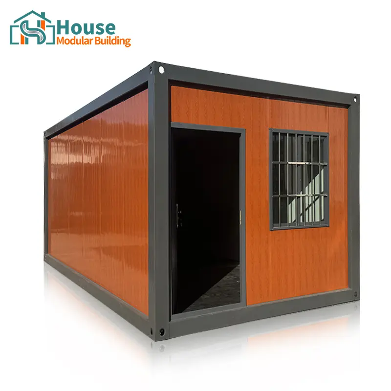 OEM 20ft Black & Orange Quick-Assemble Container House | Dual-Color Prefab Unit Company, Companies