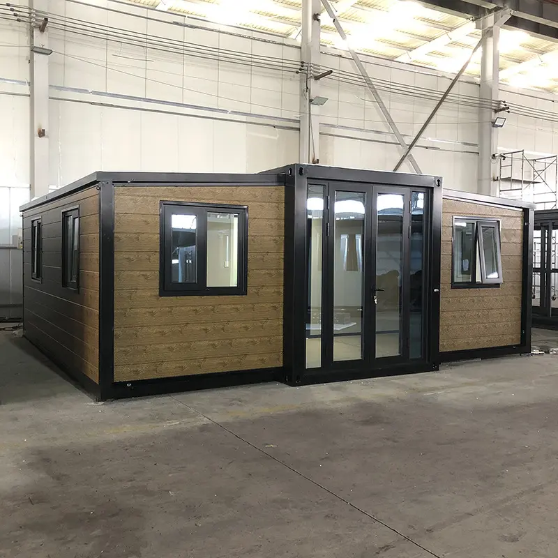 Custom 20ft Expandable Container House with Dual-Side Expansion & Glass Double Doors Supplier, Distributor