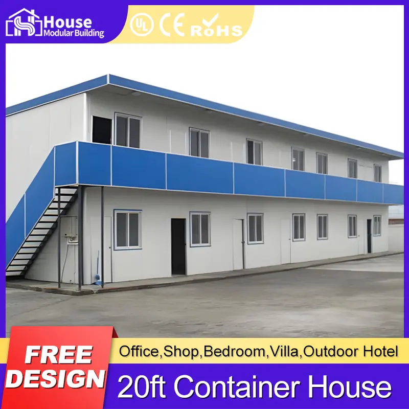Custom Double-Storey Blue T-Type Prefabricated Building Manufacturers, Supplier