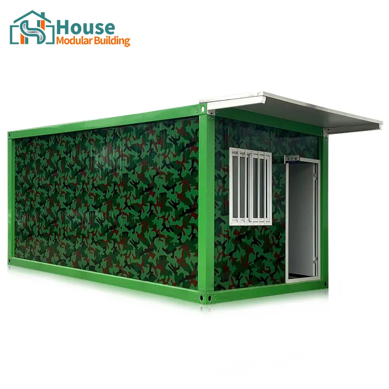 Wholesale 20ft Camouflage Quick-Assembly Container House with Canopy Manufacturers, Supplier