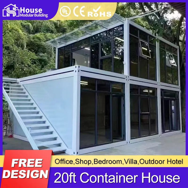 Wholesale Two-Story Basic Container Studio with Terrace Manufacturers, Supplier