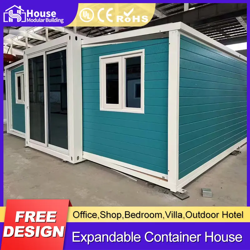Custom 20ft Expandable Container House - Blue Exterior & Spacious Design Manufacturer, Factories