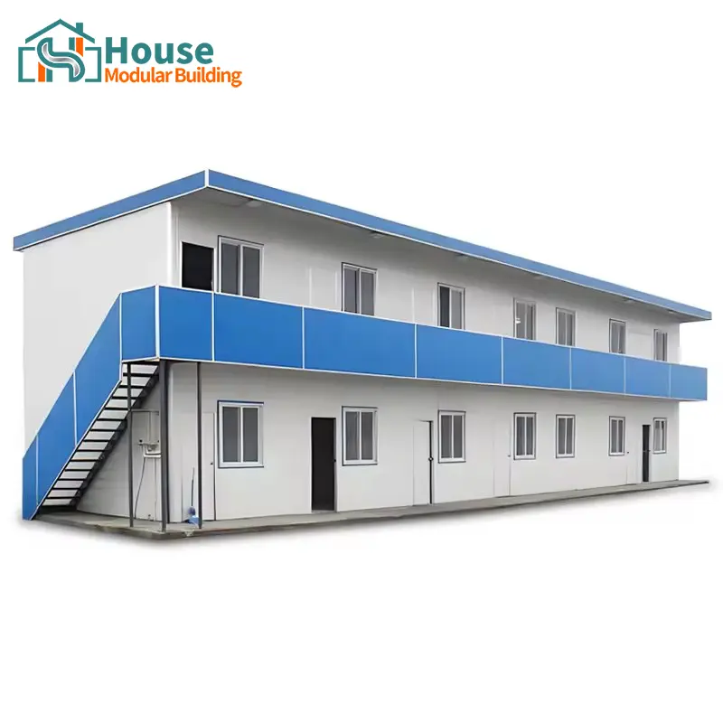 Custom Double-Storey Blue T-Type Prefabricated Building Manufacturers, Supplier