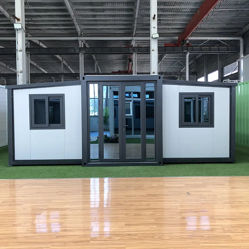 Custom 20ft white expandable container house with 2-bedroom-1-living-room layout Companies, Distributor