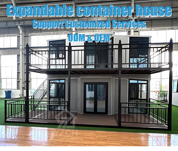 Expandable folding container house structural detail