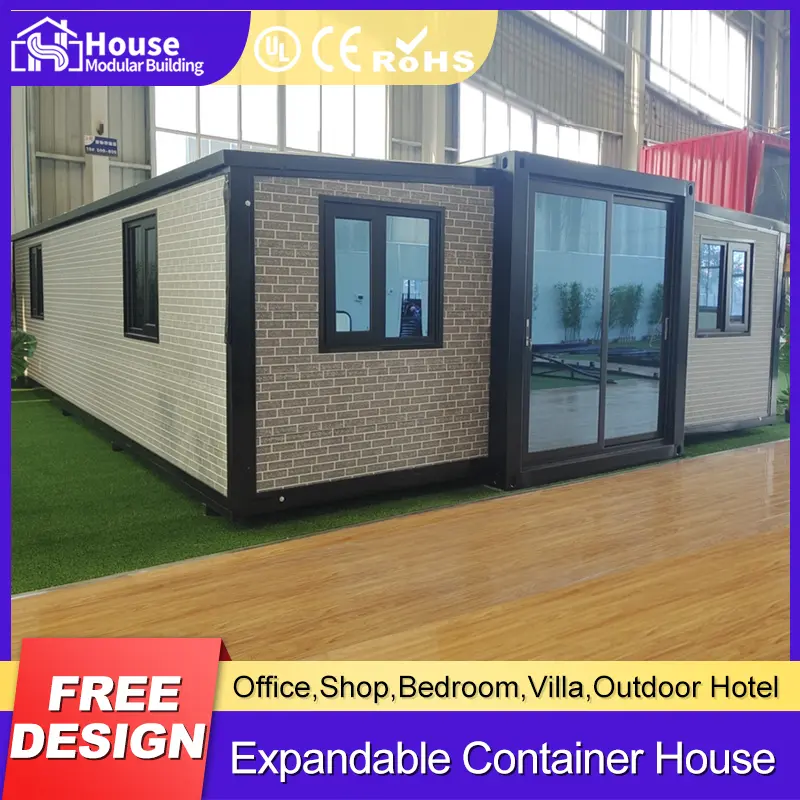 Custom 20ft Expandable Container House with Brick Pattern Wall Suppliers, Distributor