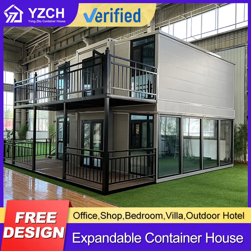 Custom 20ft Two-Story Expandable Container House with Rooftop Terrace Manufacturers, Factories