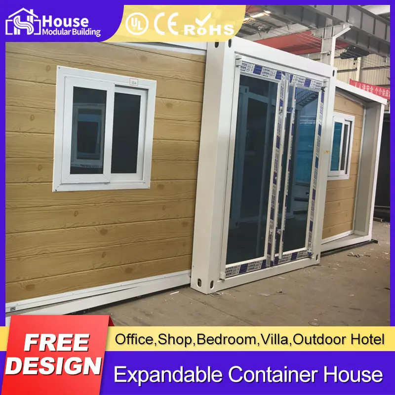 OEM Prefab 20ft Expandable Container - Elegant White Woodgrain Design Manufacturer, Manufacturers