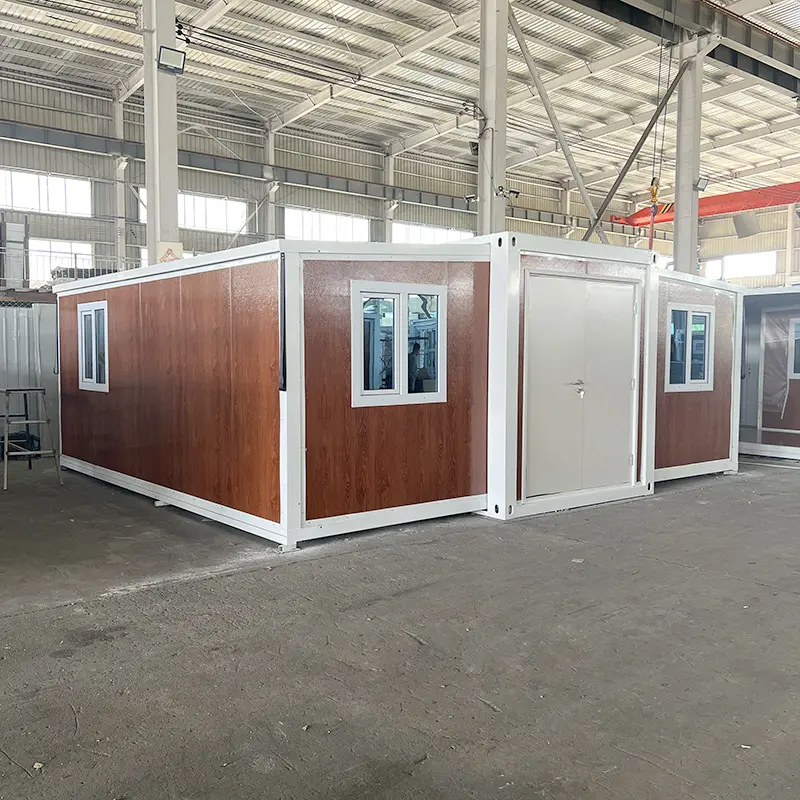Custom 20ft Expandable Container House - Woodgrain Finish, Single/Double Door Options & Dual-Side Expansion Suppliers, Company