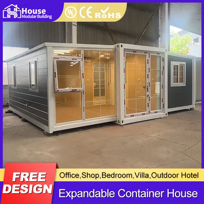 Wholesale 20ft Expandable Container House with Glass Curtain Wall & Modern Design Manufacturer, Factories