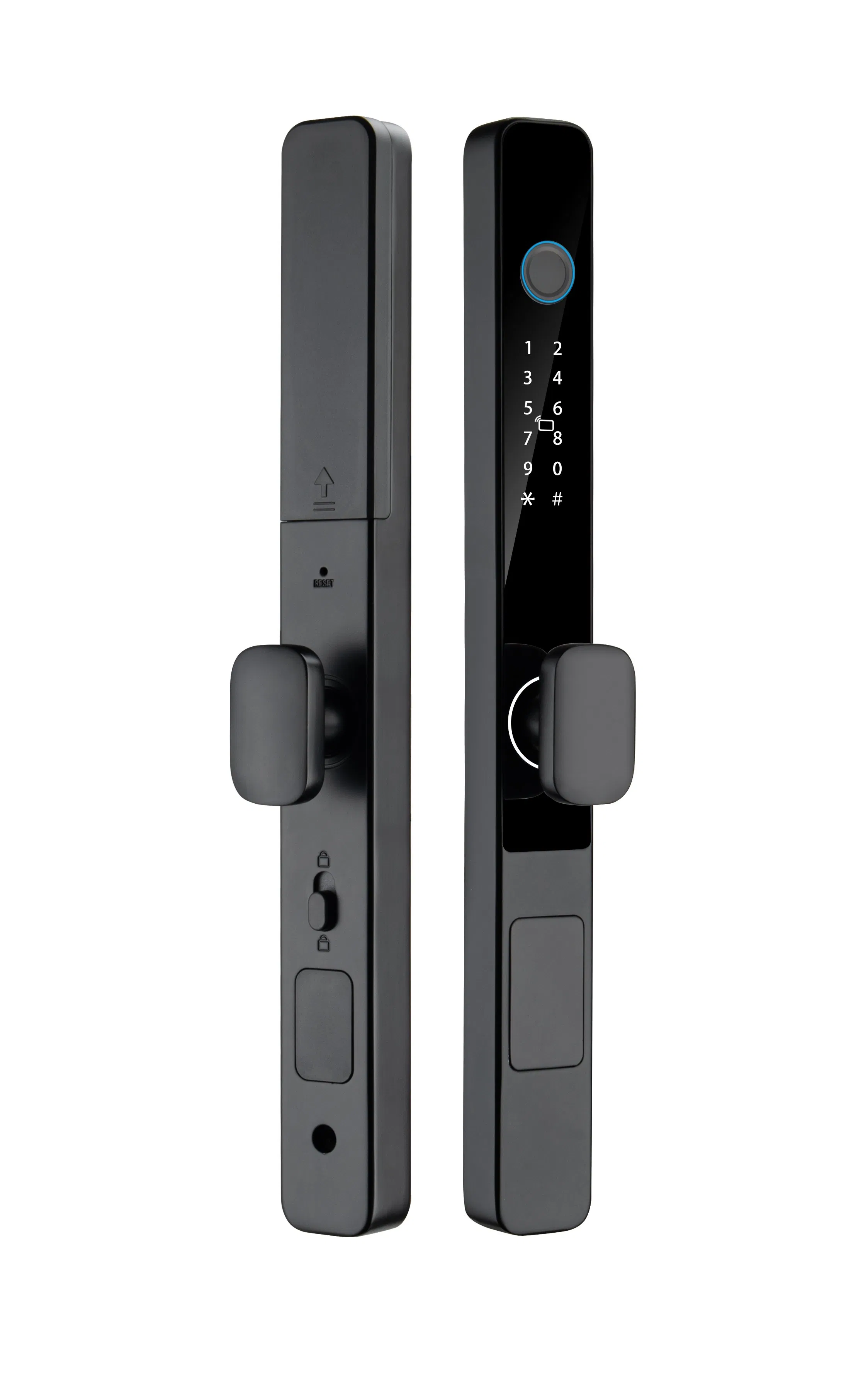 S608 Waterproof Ttlock Tuya Smart Key Digital Locks 92 Mortise Fingerprint Aluminum Electric Sliding Glass Door Locks