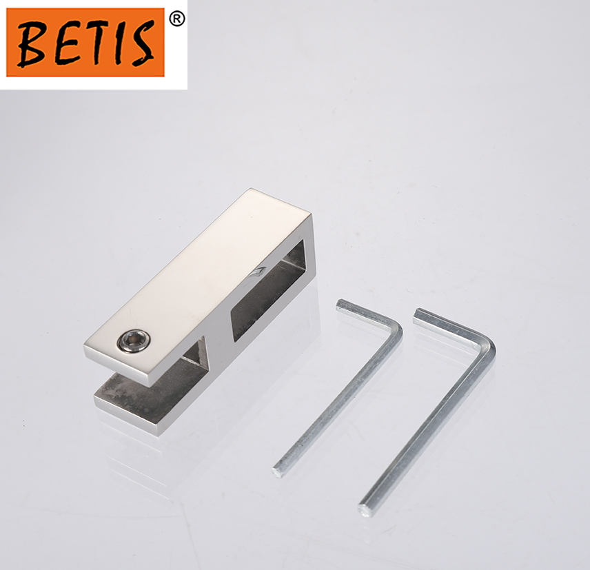 OEM Frameless Factory Direct Sale Glass Door Clamp Stainless Steel Polished Finish Support Bar Connector