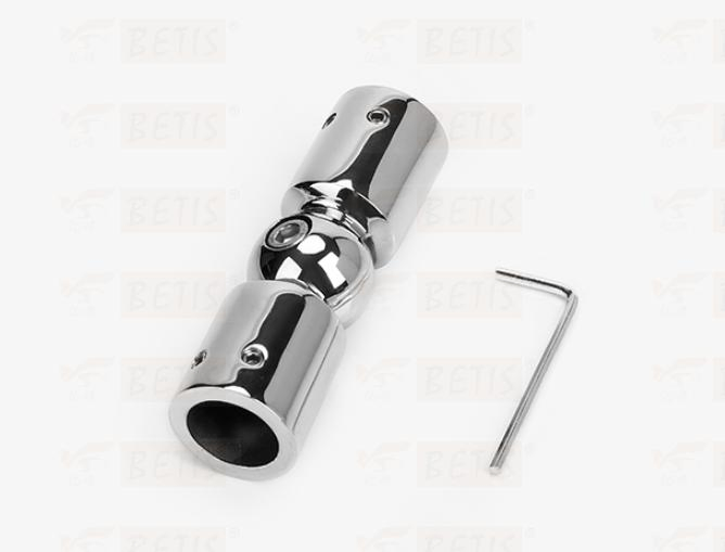 OEM Frameless Tempered Glass Door Hardware Bathroom Accessories Shower Pipe Patch Fitting 304-Stainless-Steel Adjustable Header Tube Bracket Pipe Connector