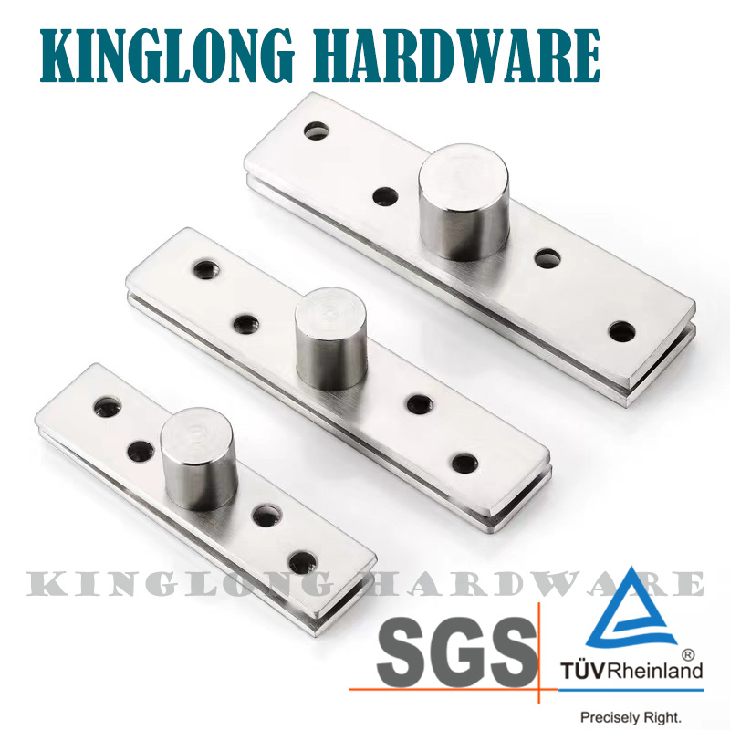 Stainless Steel Glass Door Pivot Systems Patch Fitting Glass Wooden Swing Door Floor Spring Core Pivot